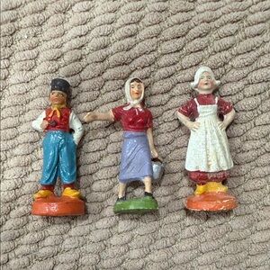 Vintage Holland Native Costume Figurines Lot Hand‎ Painted Folk Art Figures